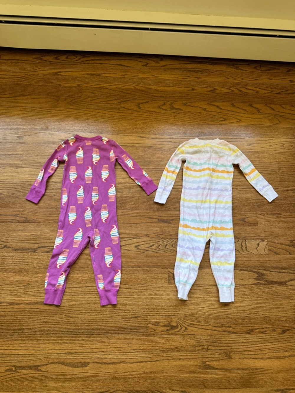 Hanna Andersson Purple Ice Cream Cone Print Footed Pajama